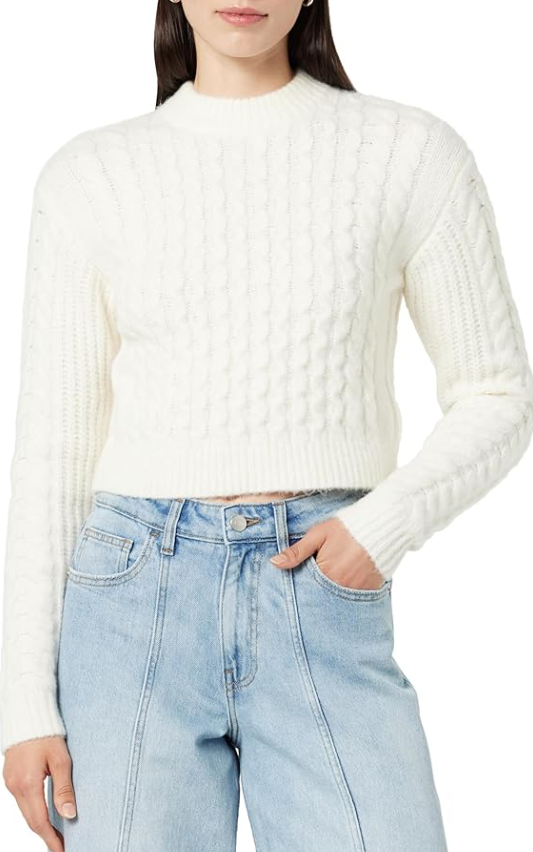 Women's Corey Cropped Cable-Knit Sweater