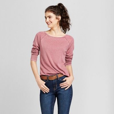 Women's Mineral Wash Crewneck Sweatshirt Sweater